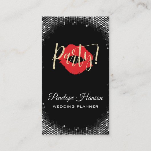 Feest met een kus visitekaartje (Voorkant)