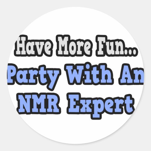 Feest met een NMR-expert Ronde Sticker (Voorkant)