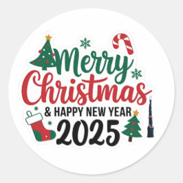 Feest met elke stok: Nieuwjaar 2025 Stickers