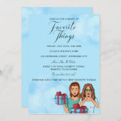 Feest met favoriete cadeaus kaart (Voorkant / Achterkant)