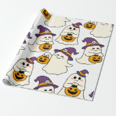 feest met halloweens cadeaupapier (Uitgerold)
