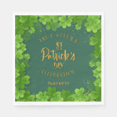 Feest met het klaverblad op St. Patrick's Day Servet (Voorkant)