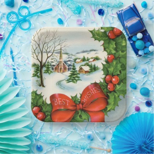 feest met kerst papieren bordje (Feest)