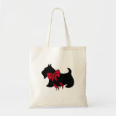 Feest met kerstmis Schotse terrier Canvas tas Gift (Voorkant)