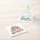 feest met kerstwijn kartonnen onderzetters (Insitu)