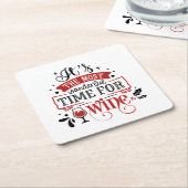 feest met kerstwijn kartonnen onderzetters (Schuin)