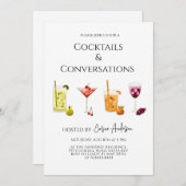 Feest met leuke cocktails en gesprekken kaart (Voorkant / Achterkant)