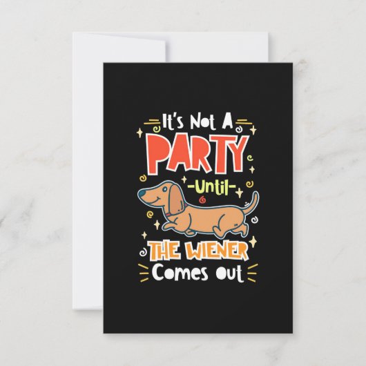 Feest met mijn dashonden bedankkaart (Voorkant)