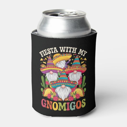Feest met mijn Gnomigos-kabouter Cinco De Mayo Blikjeskoeler (Blikje Voorkant)