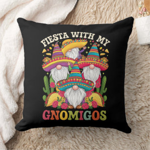 Feest met mijn Gnomigos-kabouter Cinco De Mayo Kussen