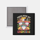 Feest met mijn Gnomigos-kabouter Cinco De Mayo Magneet (Voorkant / Achterkant)