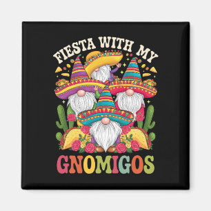 Feest met mijn Gnomigos-kabouter Cinco De Mayo Magneet