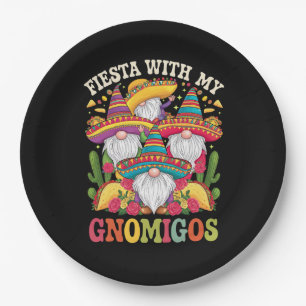 Feest met mijn Gnomigos-kabouter Cinco De Mayo Papieren Bordje