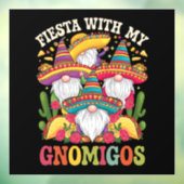 Feest met mijn Gnomigos-kabouter Cinco De Mayo Raamsticker (Vel 3)