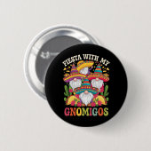 Feest met mijn Gnomigos-kabouter Cinco De Mayo Ronde Button 5,7 Cm (Voorkant /achterkant)