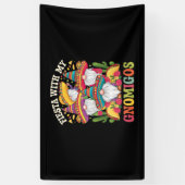 Feest met mijn Gnomigos-kabouter Cinco De Mayo Spandoek (Verticaal)