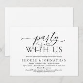 feest met ons, Classy Wedding Rehearsal Dinner Kaart (Voorkant / Achterkant)