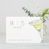 Feest met ons Margarita Bruiloft Save the Date Kaart (Staand voorkant)