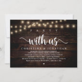 Feest met ons, rustieke bruiloft diner Elopement Kaart (Voorkant)