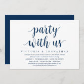 Feest met ons, Trouw Elopement Dinner Dansen In Kaart (Voorkant / Achterkant)