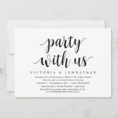 Feest met ons, Trouw Elopement Dinner Dansen Kaart (Voorkant)