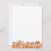 Feest met oranje roos bloemstuk voor 90ste verjaar kaart (Achterkant)