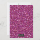 Feest met roze glitterspetters kaart (Achterkant)