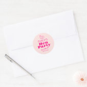 Feest met Roze Ringen Vrouwenfeest Ronde Sticker (Envelop)