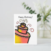 FEEST MET TAART! BRIEFKAART (Staand voorkant)