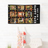 Feest met vintage Halloween-kostuums Spandoek (Insitu)