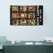 Feest met vintage Halloween-kostuums Spandoek (Beurs)