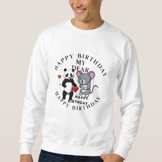 Feest met vreugde: Happy Birthday Logo Design Trui (Voorkant)