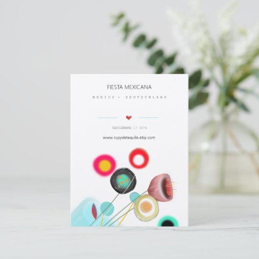 FEest MEXICAANS Kaart (Staand voorkant)