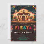 Feest Mexicaanse Hacienda Trouwkoppel Bruidsfeest Kaart (Voorkant)