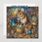 Feest Muis Feestdagenkaart (Voorkant / Achterkant)