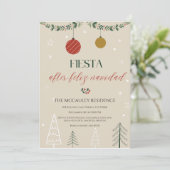 Feest na Feliz Navidad-feestviering  Kaart (Staand voorkant)