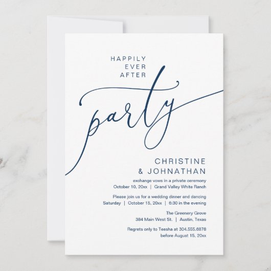 Feest na 'Happily Ever After', Echtscheidingsdiner Kaart (Voorkant)