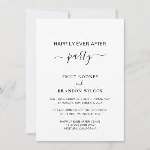 Feest na 'Happily Ever After' Eenvoudige Trouwrece Kaart