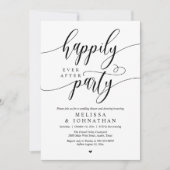 Feest na 'Happily Ever After', moderne bruiloftsre Kaart (Voorkant)