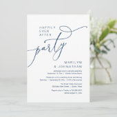 Feest na 'Happily Ever After', moderne diner recep Kaart (Staand voorkant)