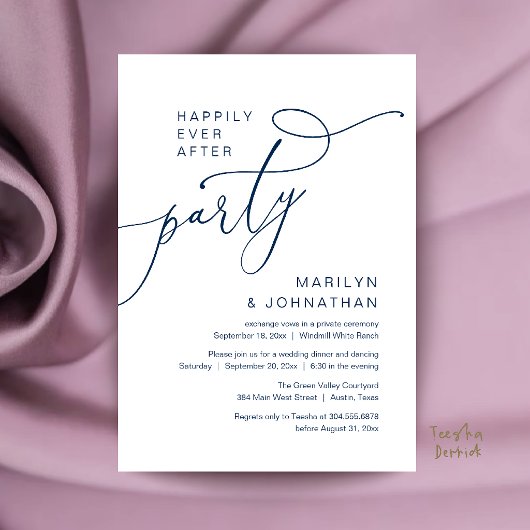 Feest na 'Happily Ever After', moderne diner recep Kaart