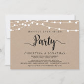 Feest na 'Happily Ever After', String Lights Elope Kaart (Voorkant)