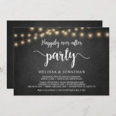 Feest na 'Happily Ever After', String Lights Elope Kaart (Voorkant / Achterkant)