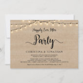 Feest na 'Happily Ever After', String Lights Elope Kaart (Voorkant)