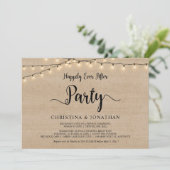 Feest na 'Happily Ever After', String Lights Elope Kaart (Staand voorkant)