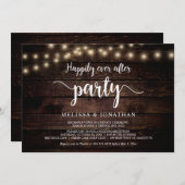 Feest na 'Happily Ever After', String Lights Trouw Kaart (Voorkant / Achterkant)