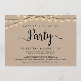 Feest na Happily Ever After, String Lights Trouwen Kaart