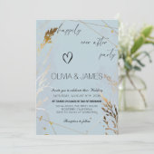Feest na het huwelijk Happily Ever After Bruilofts Kaart (Staand voorkant)