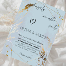 Feest na het huwelijk Happily Ever After Bruilofts Kaart