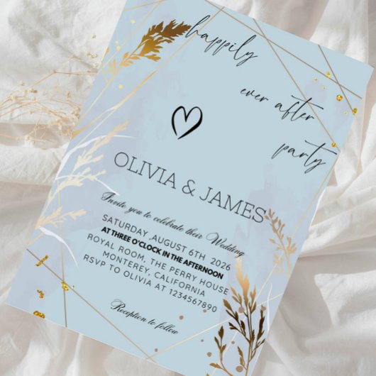 Feest na het huwelijk Happily Ever After Bruilofts Kaart